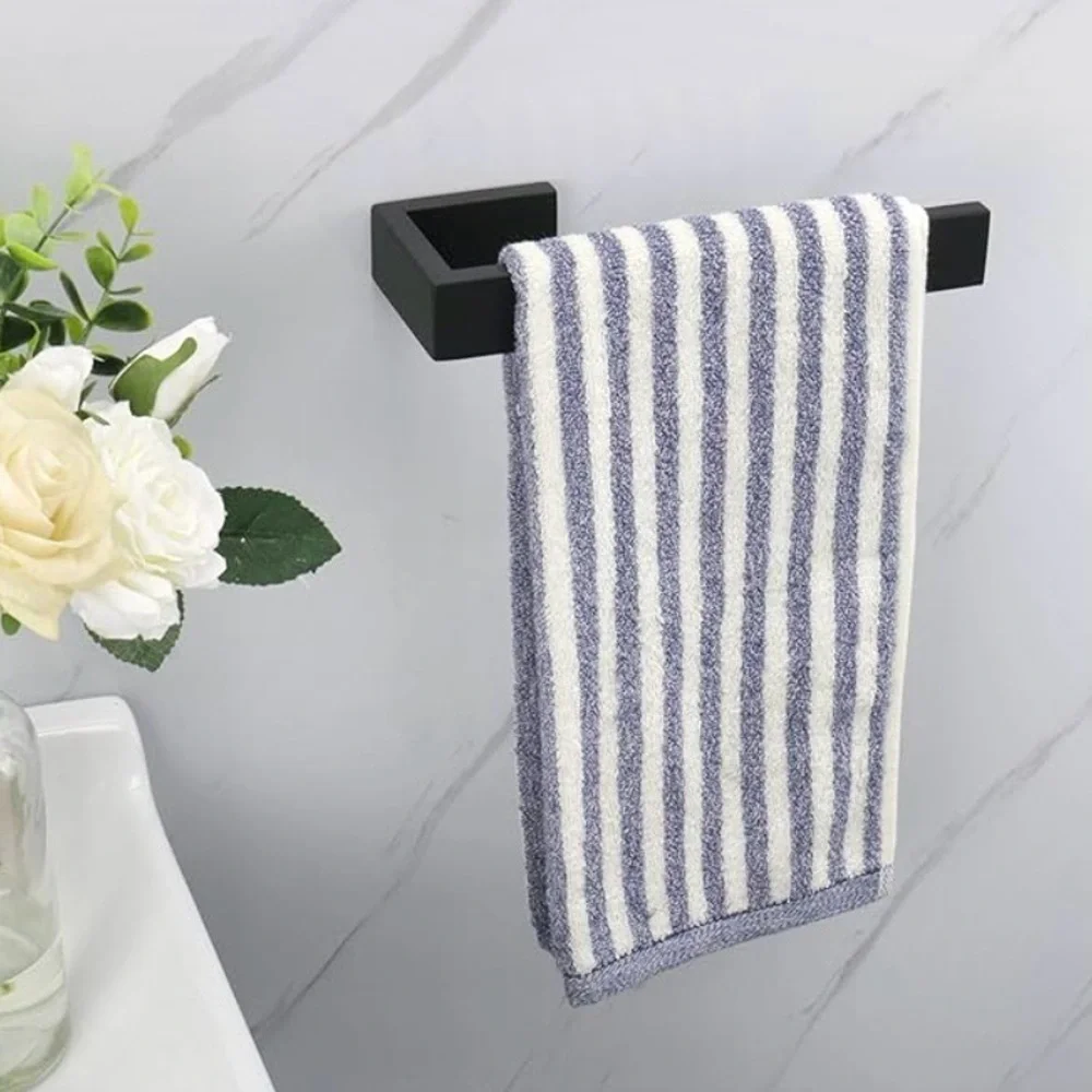 🎁 2 Towel Bars for Hand Towels - Black Modern Metal Matte 9” NWT